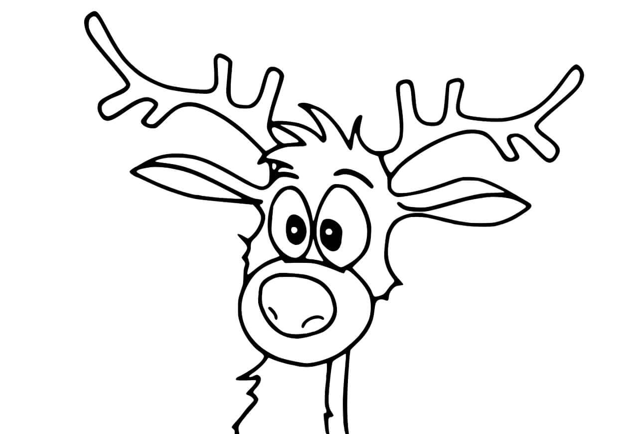 Rudolph Face Coloring Page