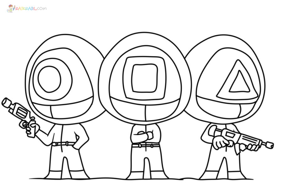 Squid Game Coloring Pages Free Printables