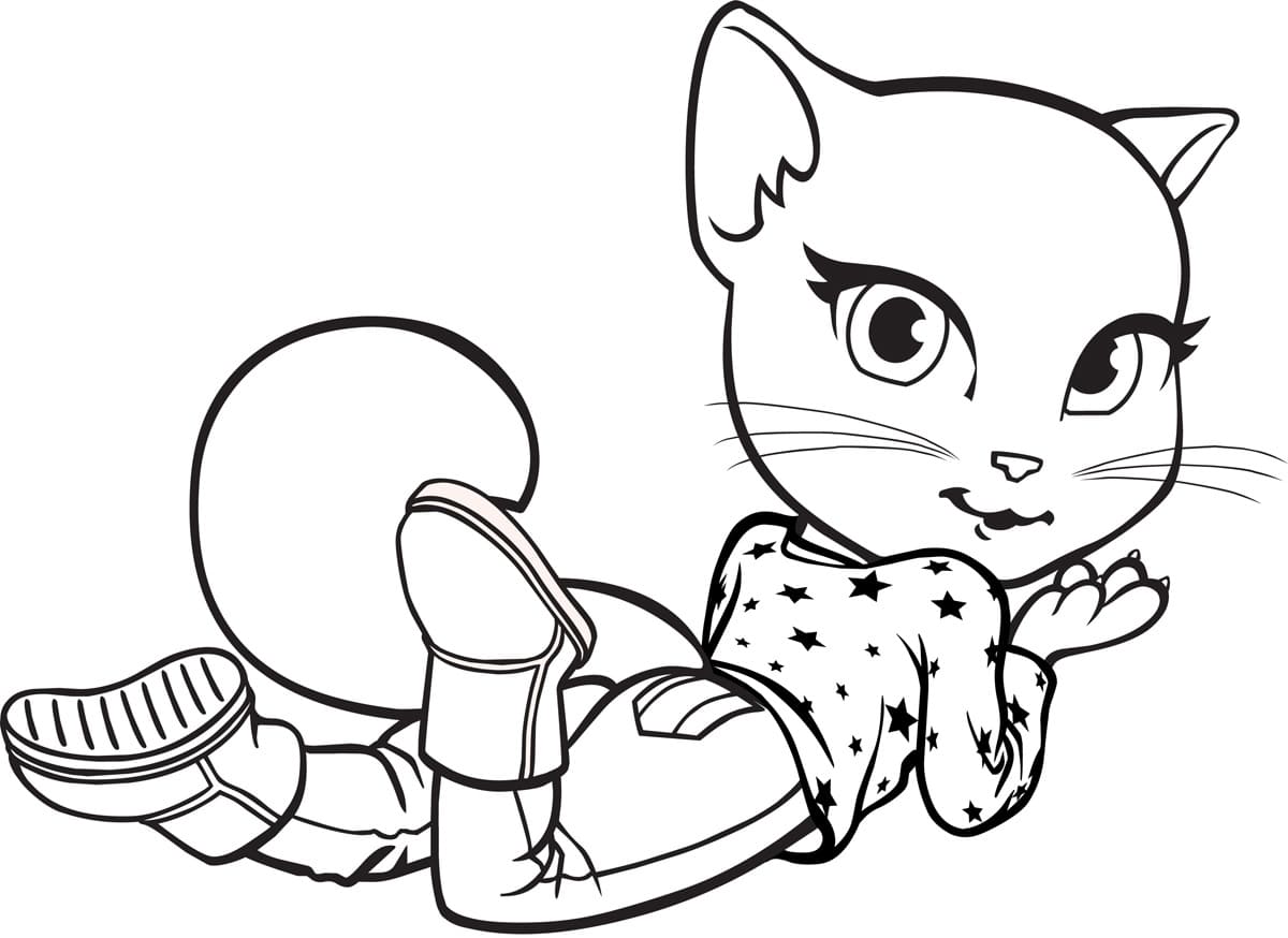 Como Dibujar Y Colorear A My Talking Angela La Diva Videos Para My