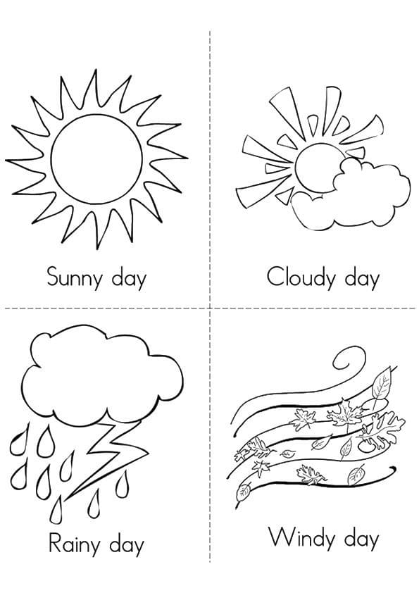 Types Of Weather Coloring Page