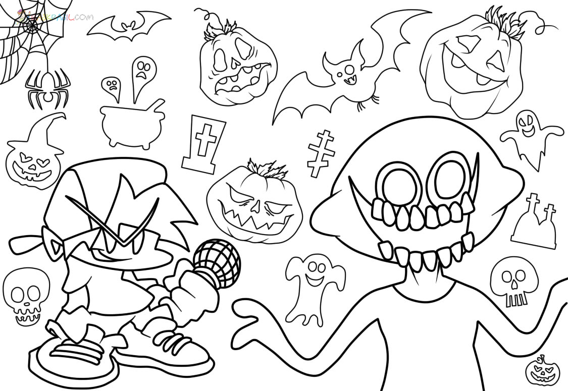 Minions Coloring Pages Halloween
