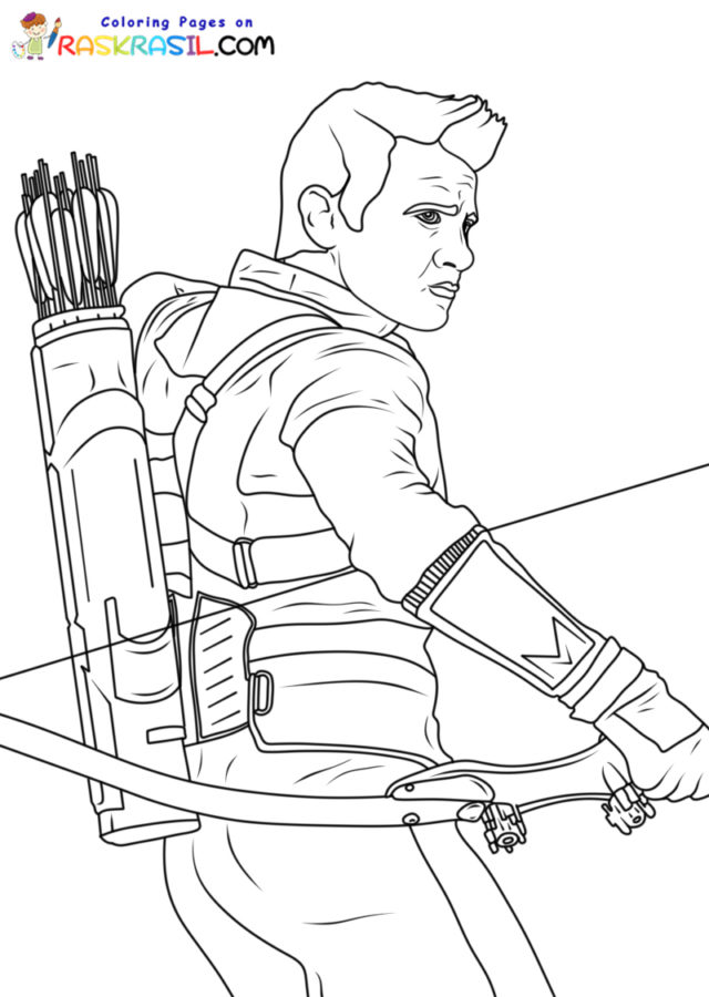Hawkeye Coloring Pages