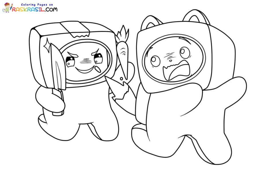 LankyBox Coloring Pages