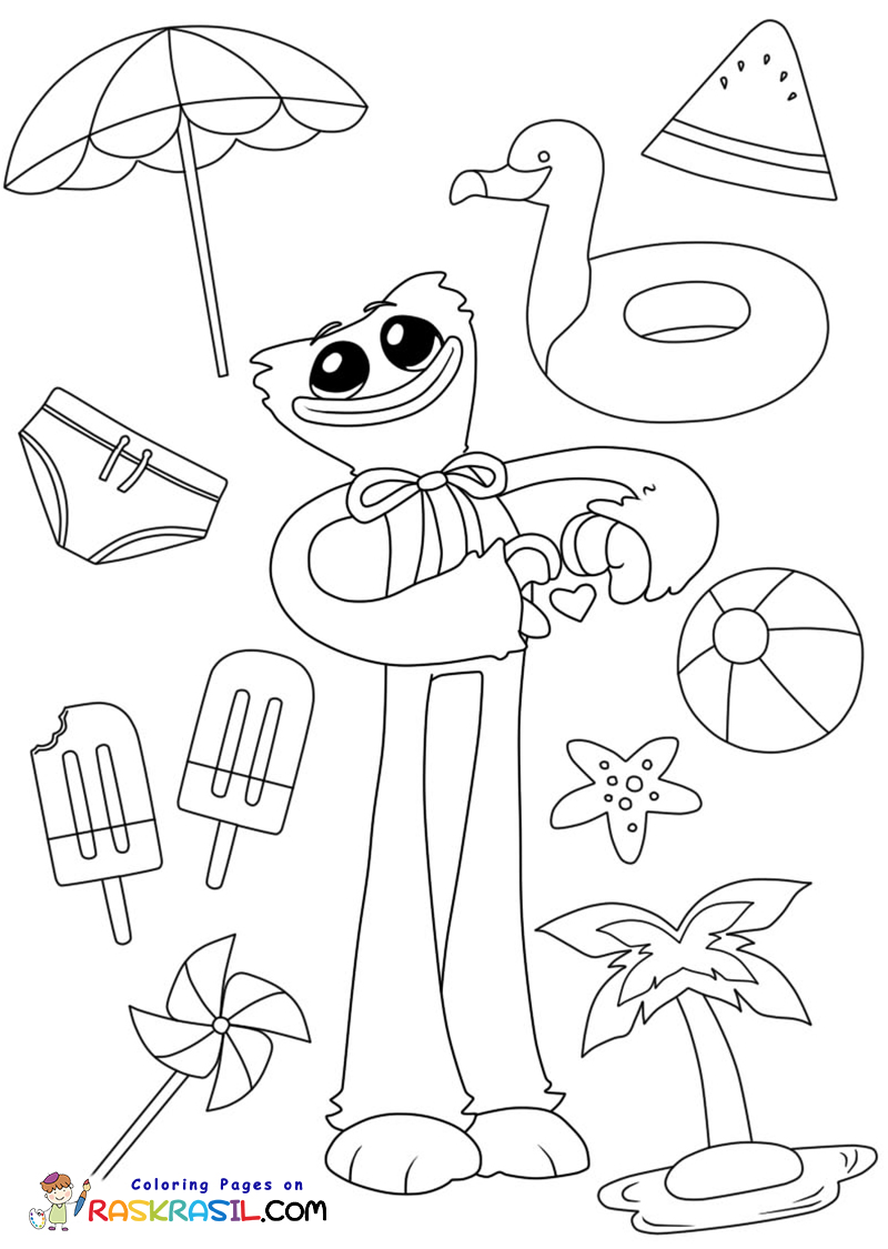 Mickey Mouse Summer Coloring Pages