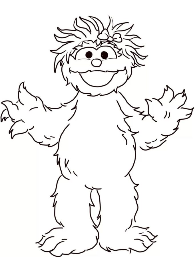 Elmo And Zoe Coloring Pages