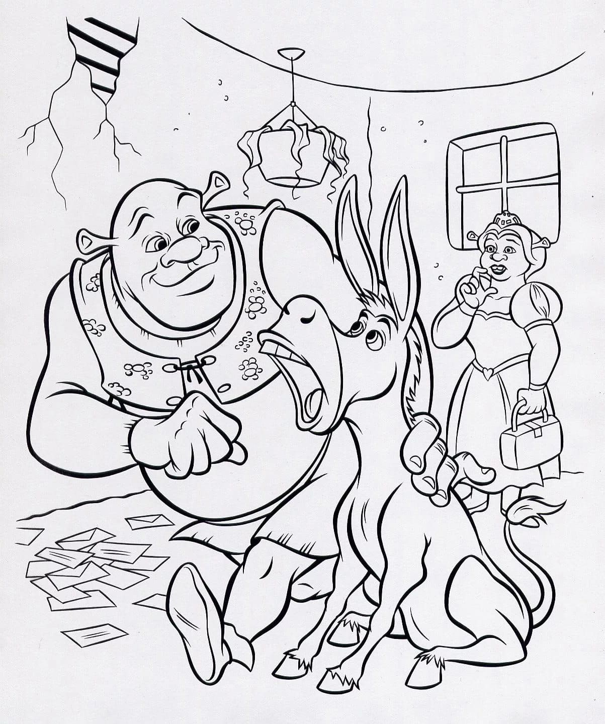 Shrek Coloring Pages 100 images Free Printable