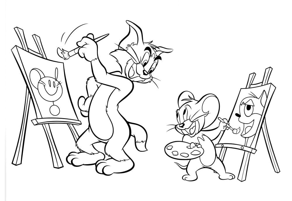 Ausmalbilder Tom und Jerry 100 Bilder zum kostenlosen Drucken