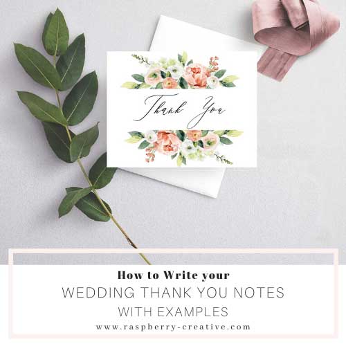 How to Write your Wedding Thank You Notes Plus Examples Raspberry Creative, LLC