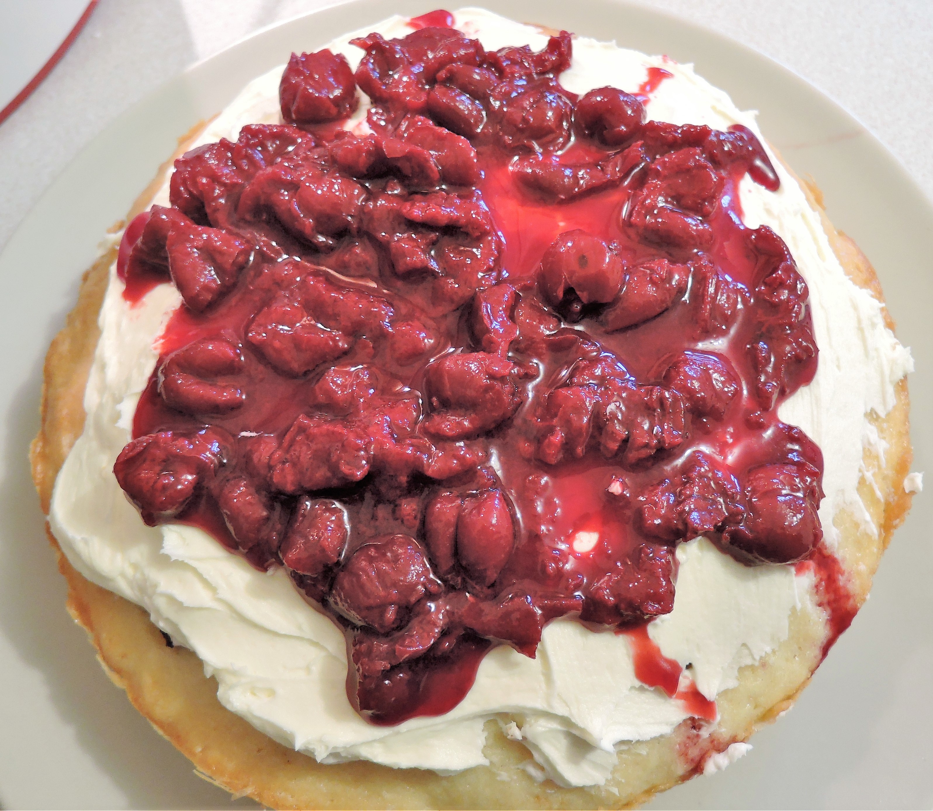 Cherry Bakewell Cake Raspberry Thriller