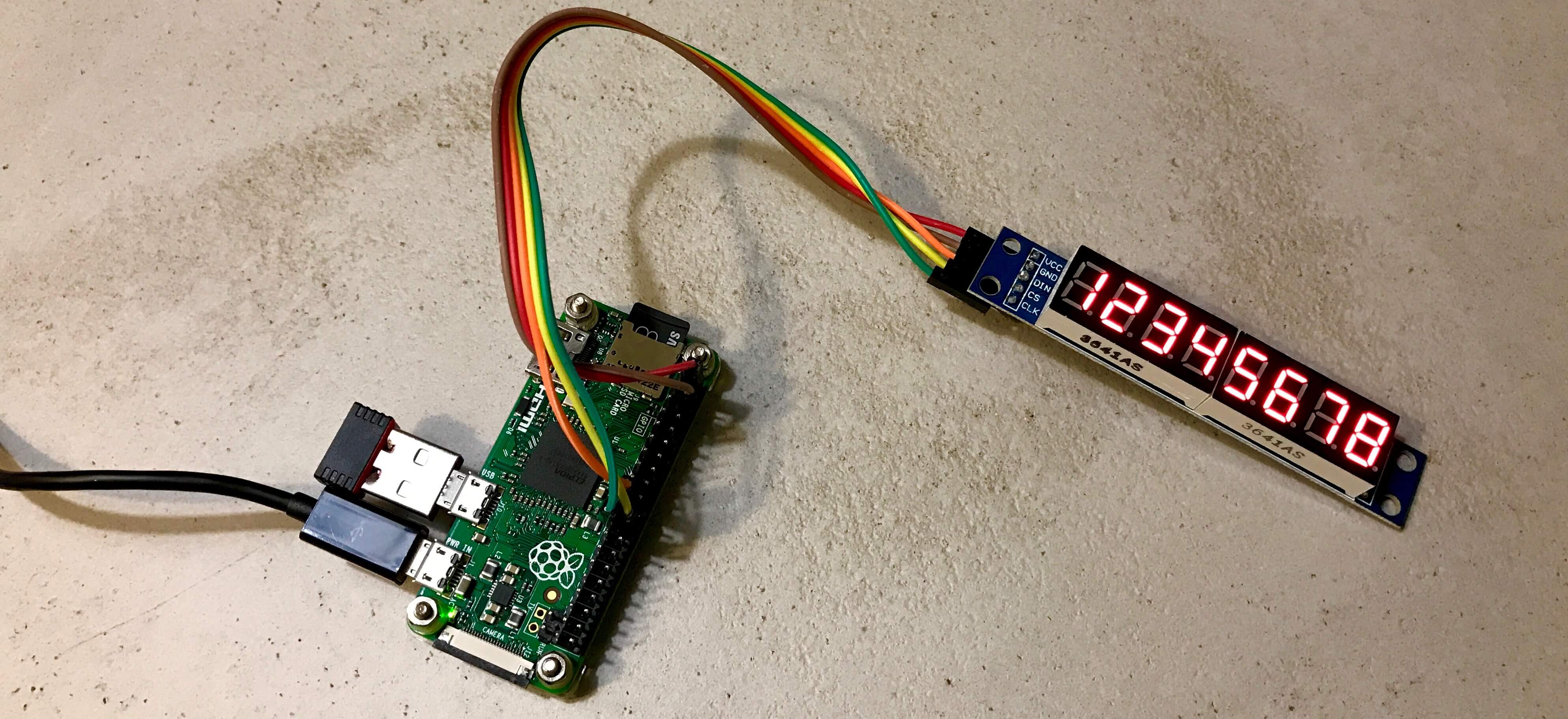7 segment LEDS aansturen via SPI en MAX7219 driver • raspberrytips.nl