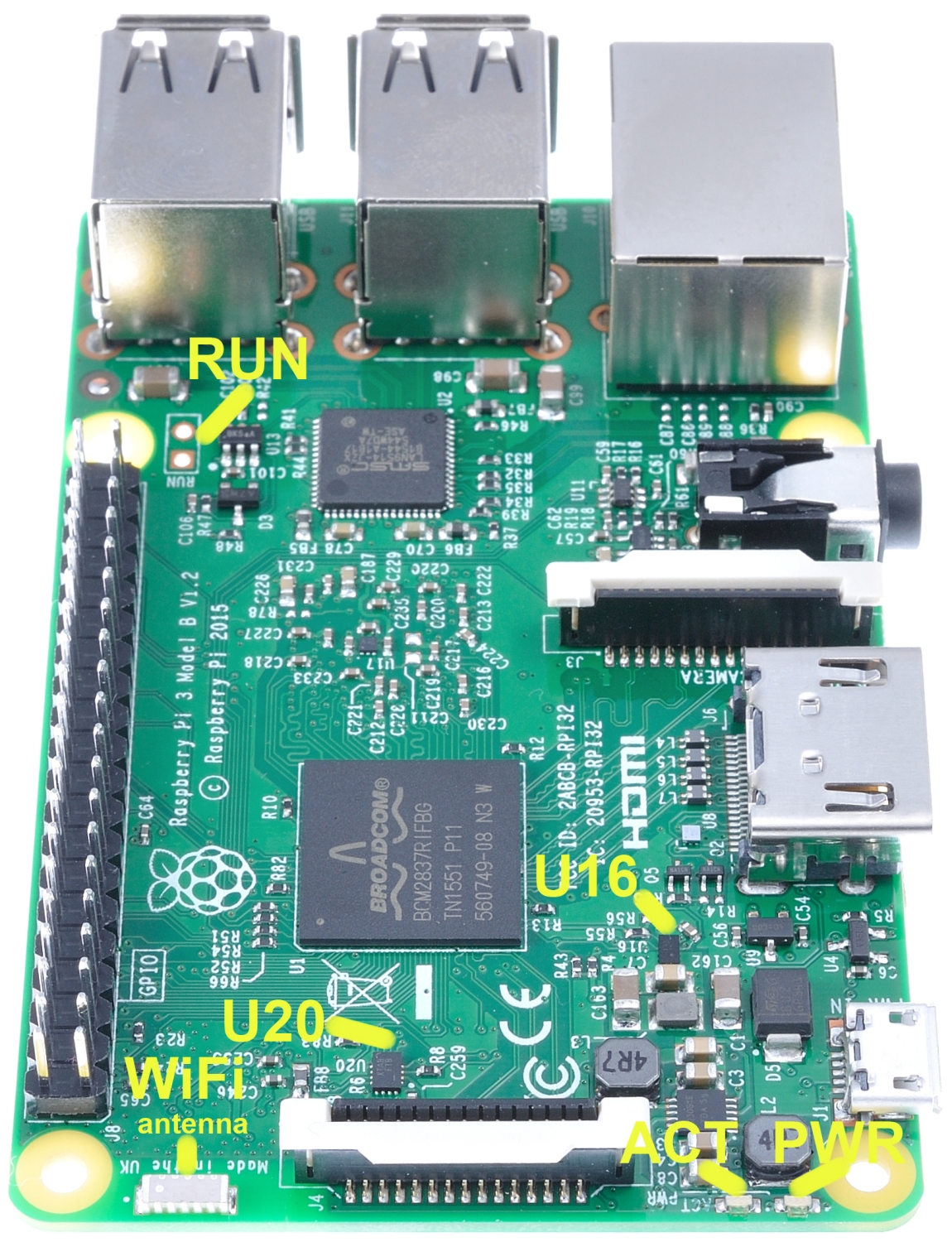 Raspberry Pi 3 model B launches today 64bit quad A53 1.2 GHz BCM2837