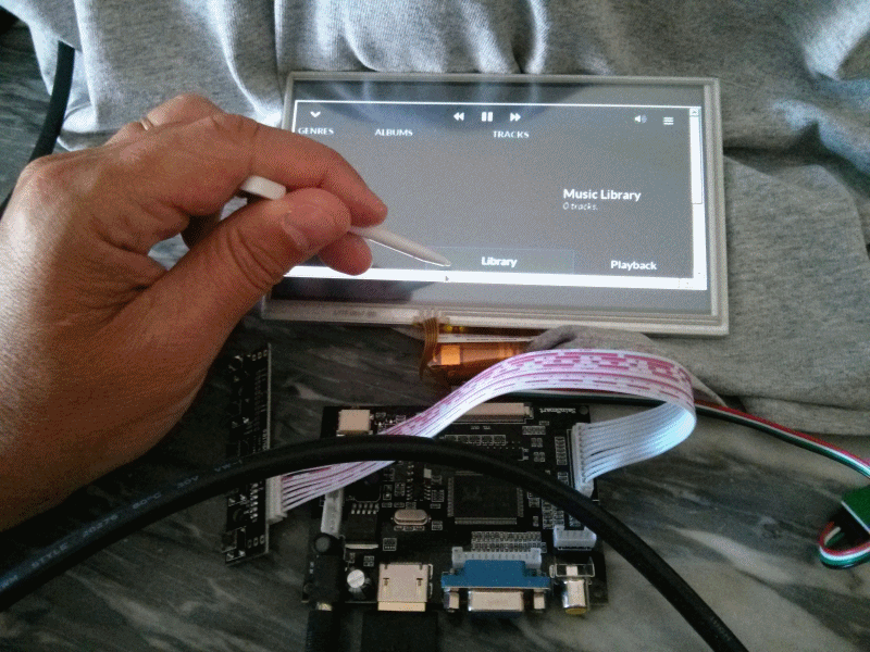 Moode Audio on Raspberry Pi with SainSmart 7inch TouchScreen LCD