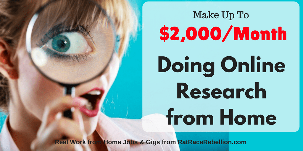 Make 2,000/Month Doing Online Research from Home Real