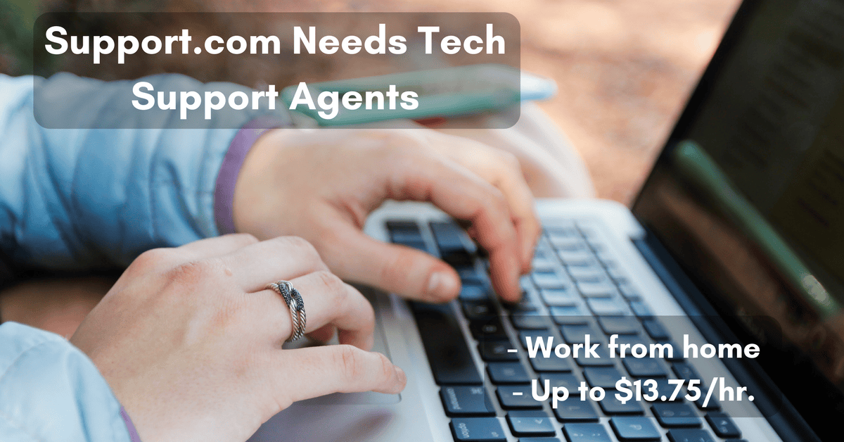 Make Up to 13.75/Hr. for Tech Support at with Benefits Work From Home Jobs by