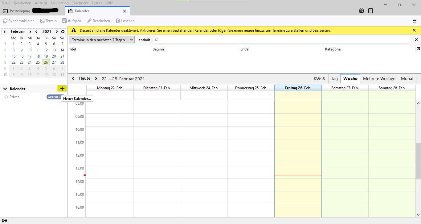 Thunderbird Kalender mit GoogleKalender synchronisieren