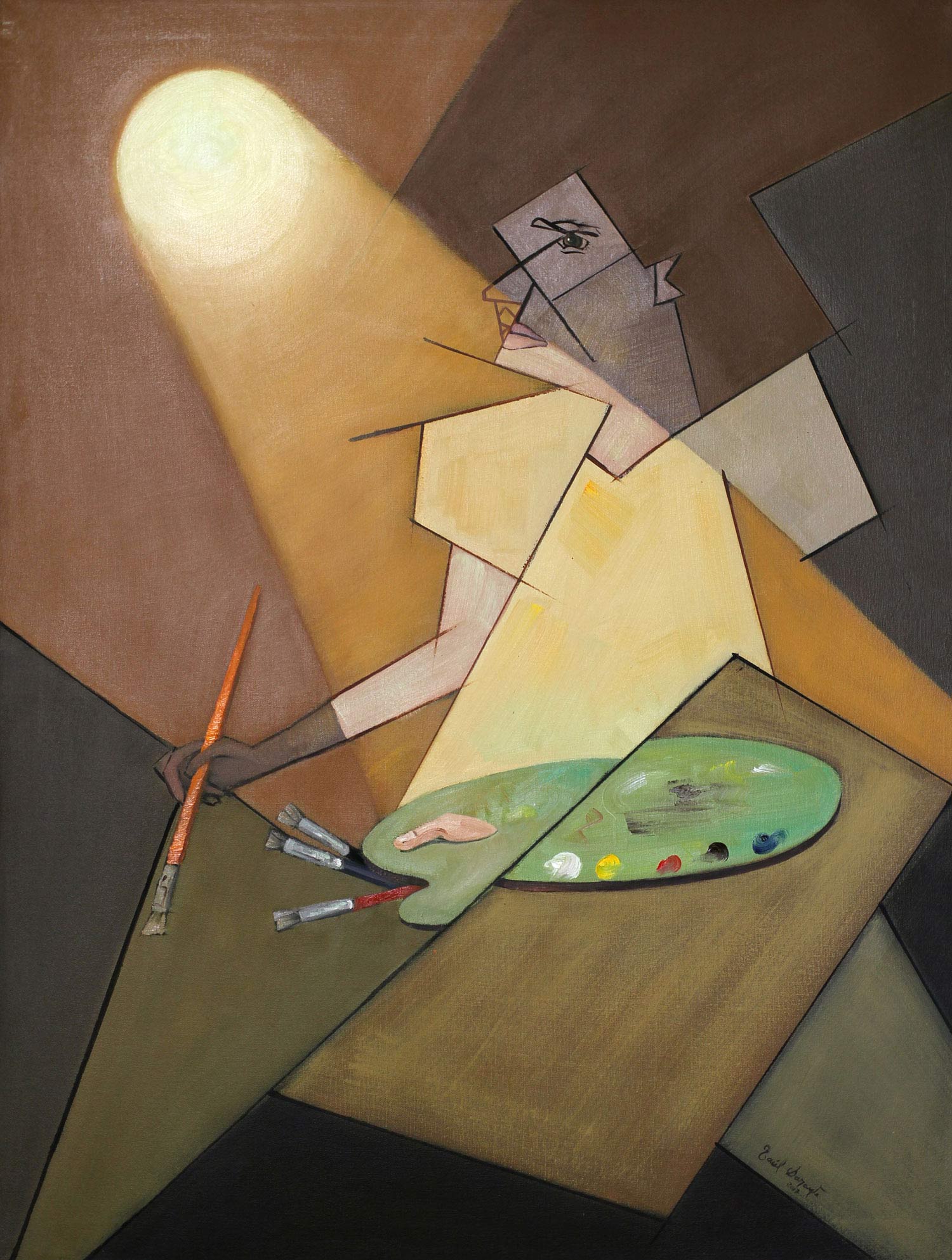 Oil painting "Oculus" by visual artist Raul M. Sarante