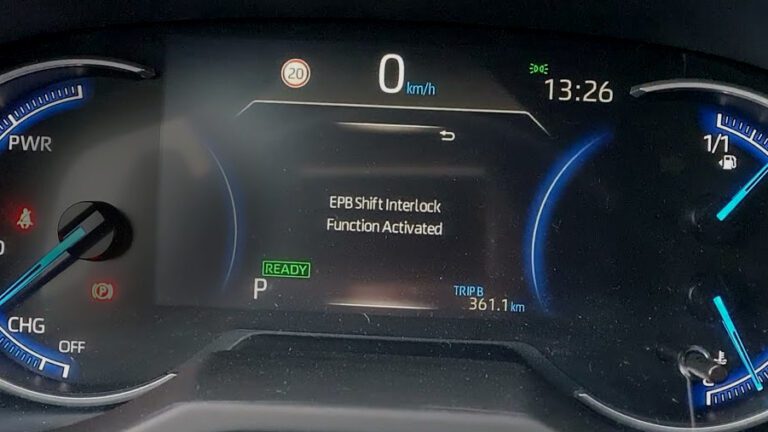 "EPB Shift Interlock Function Activated" Explained (Toyota)