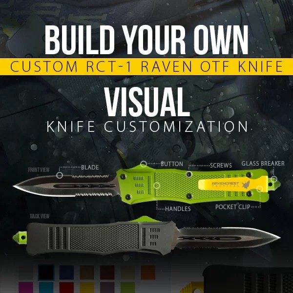 OTF (out the front) Knives RCT1 Raven Knife Models Shop Now