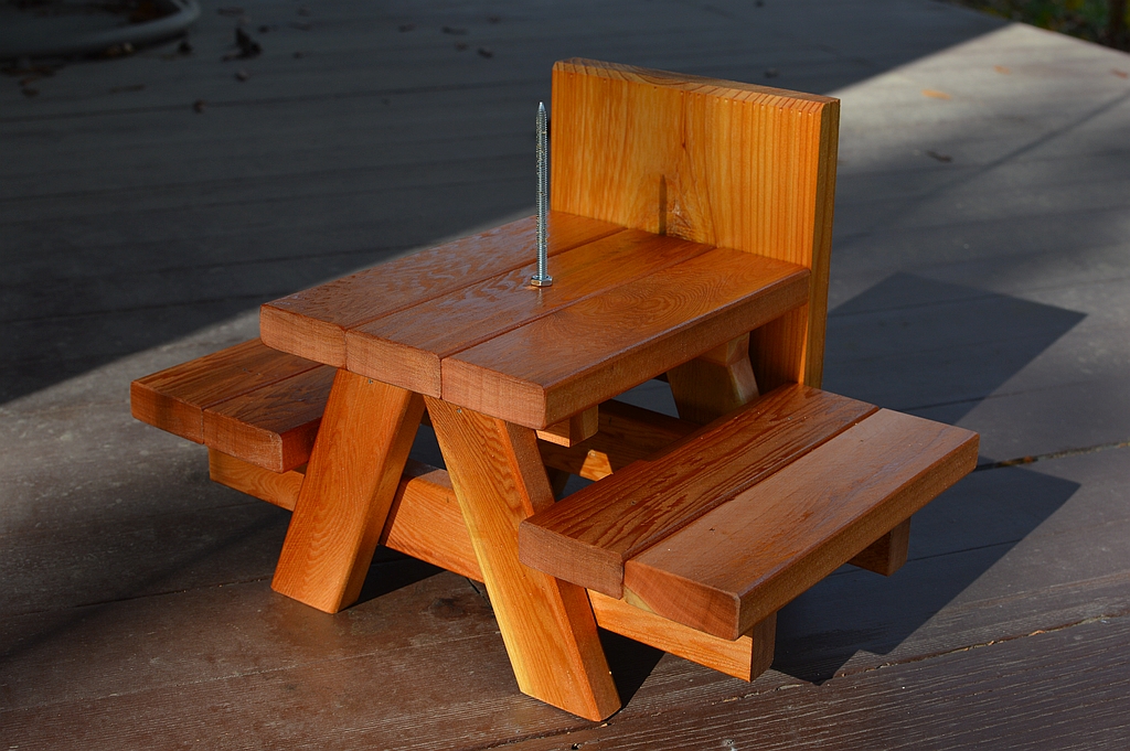 Squirrel Picnic Tables