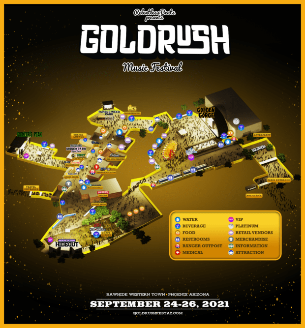 Gold Rush Festival 2023 Goldrush Music Festival Releases Official Festival Map | Raverrafting