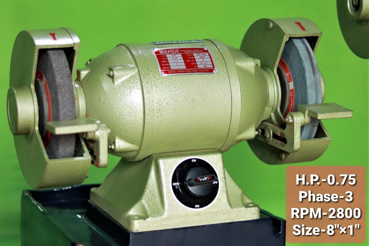 Bench Grinder Heavy Duty 0.75 HP Banka Machine