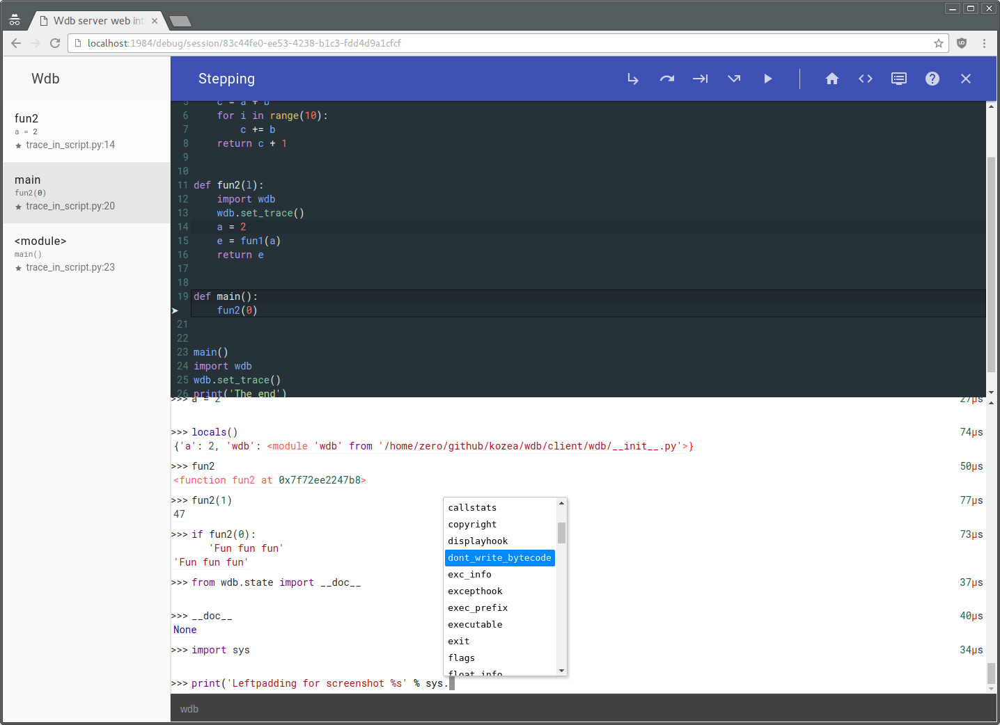 An improbable web debugger through WebSockets PythonRepo