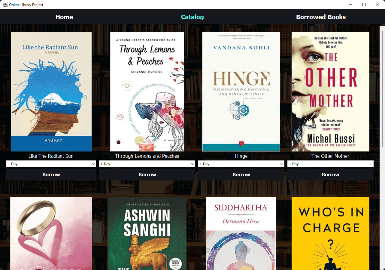GitHub Online library frontend in Java