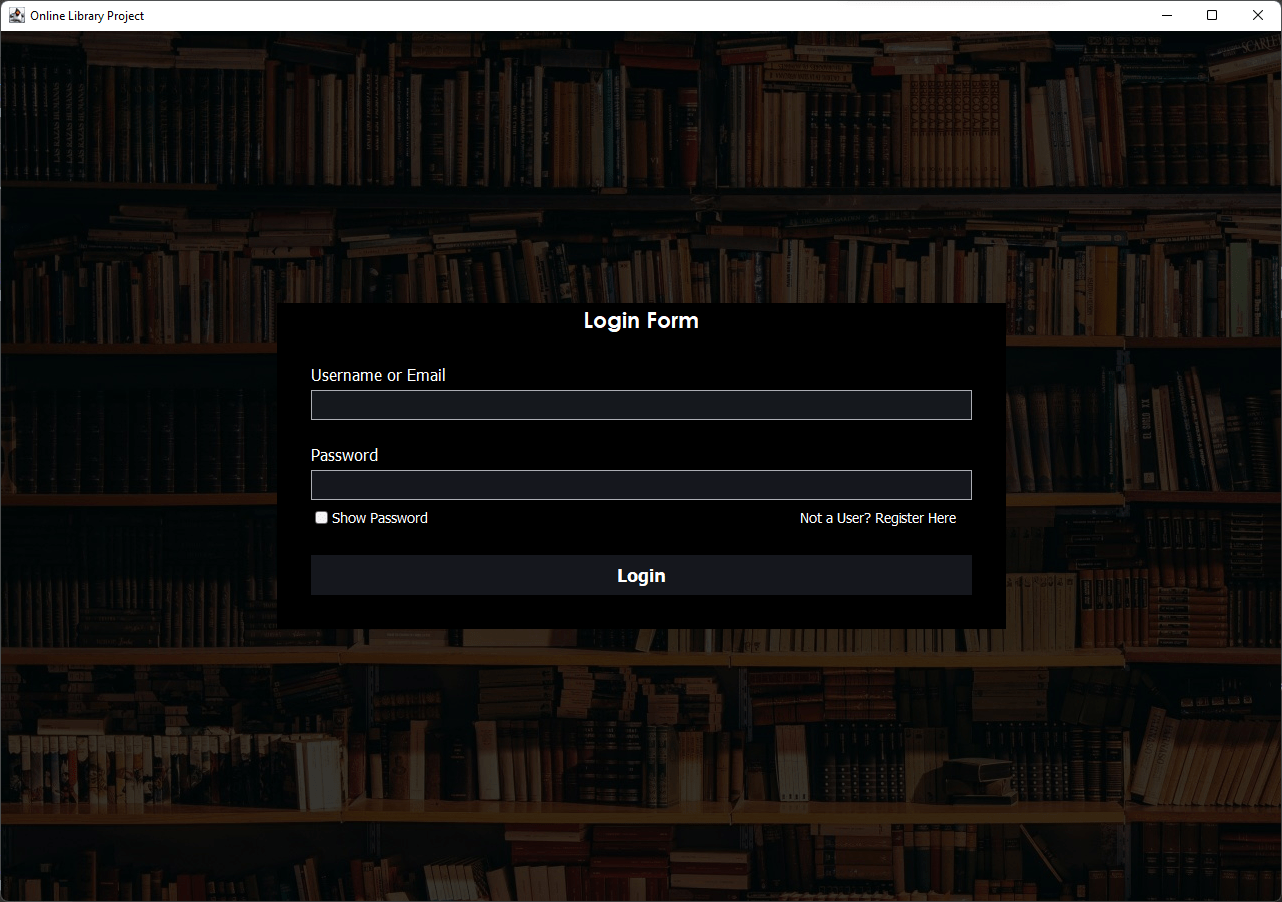 GitHub Online library frontend in Java
