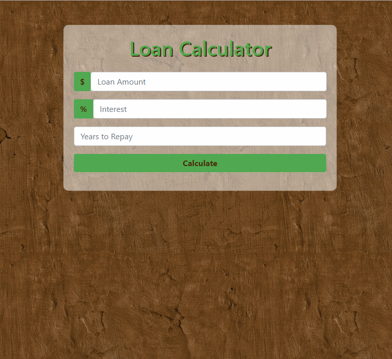 GitHub captnwalker/loancalculator Loan Caculator app is written in