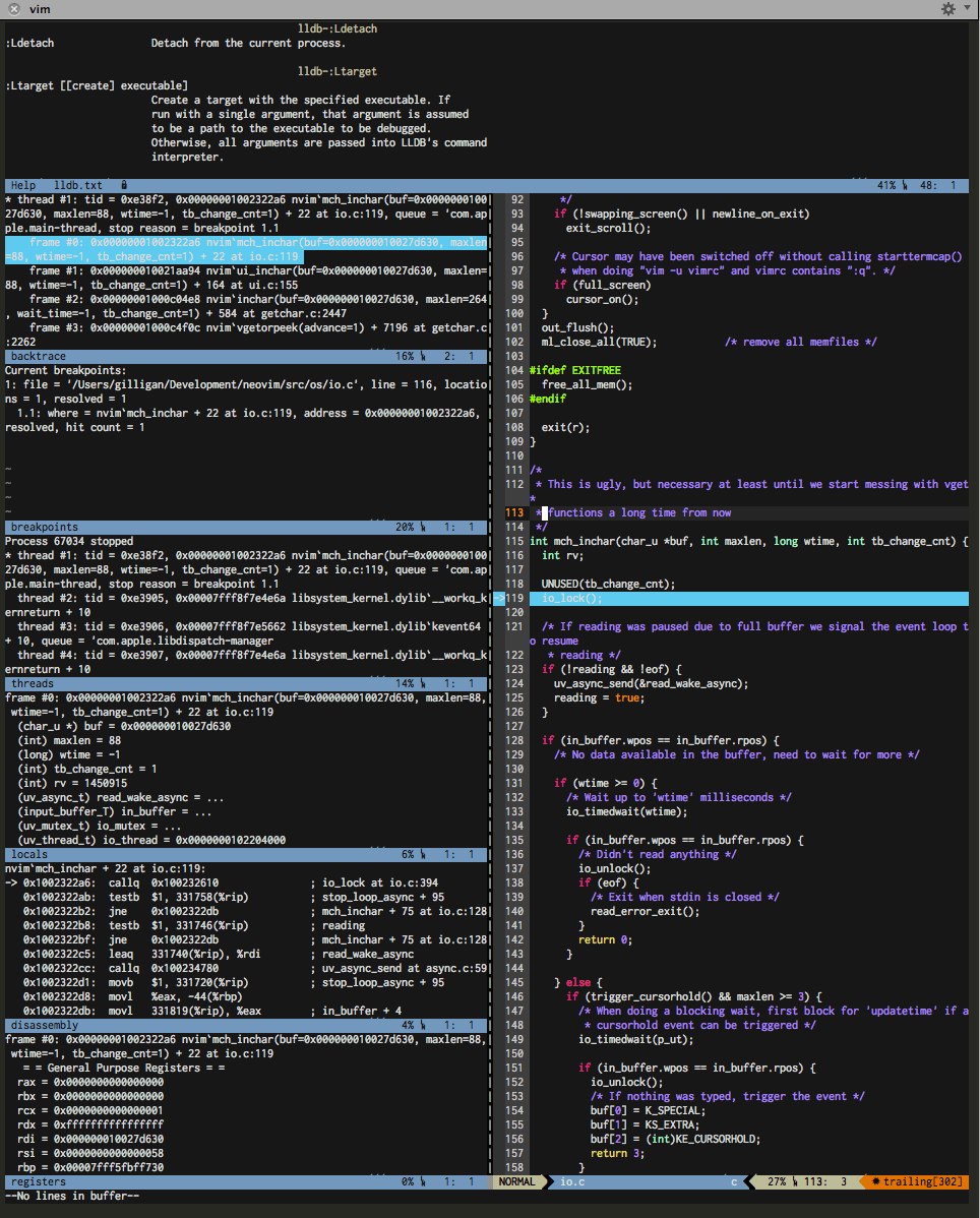 GitHub vimscripts/vimlldb lldb debugger integration for vim