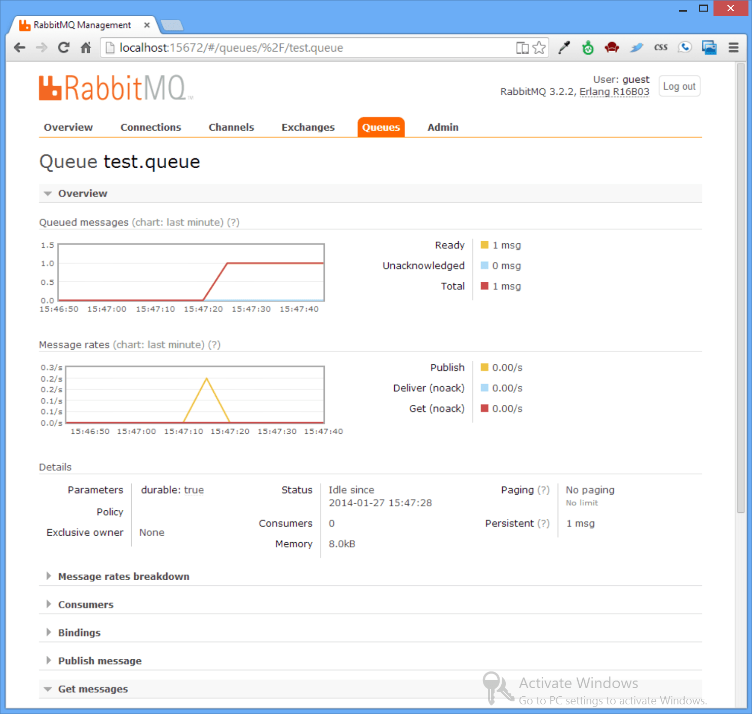 obtener Sudamerica maíz rabbitmq management console cantidad de ventas