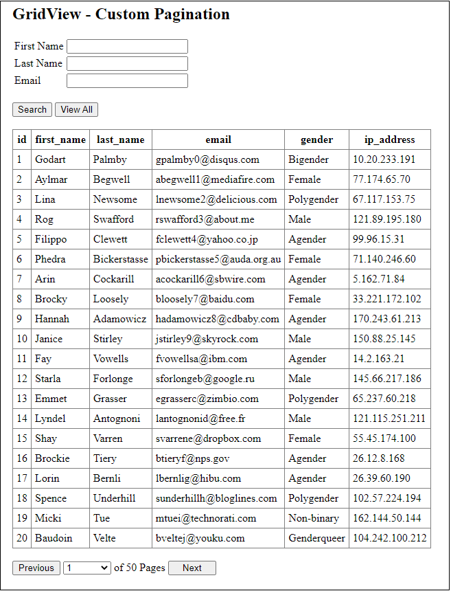 GitHub vkeychaudhari/WPFPaginationAndSearching Datagrid Pagination, Filter, Searching in the