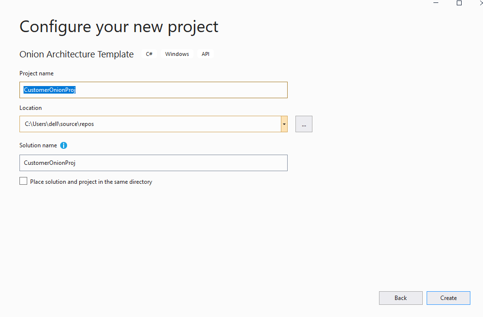 Onion Architecture Visual Studio Marketplace