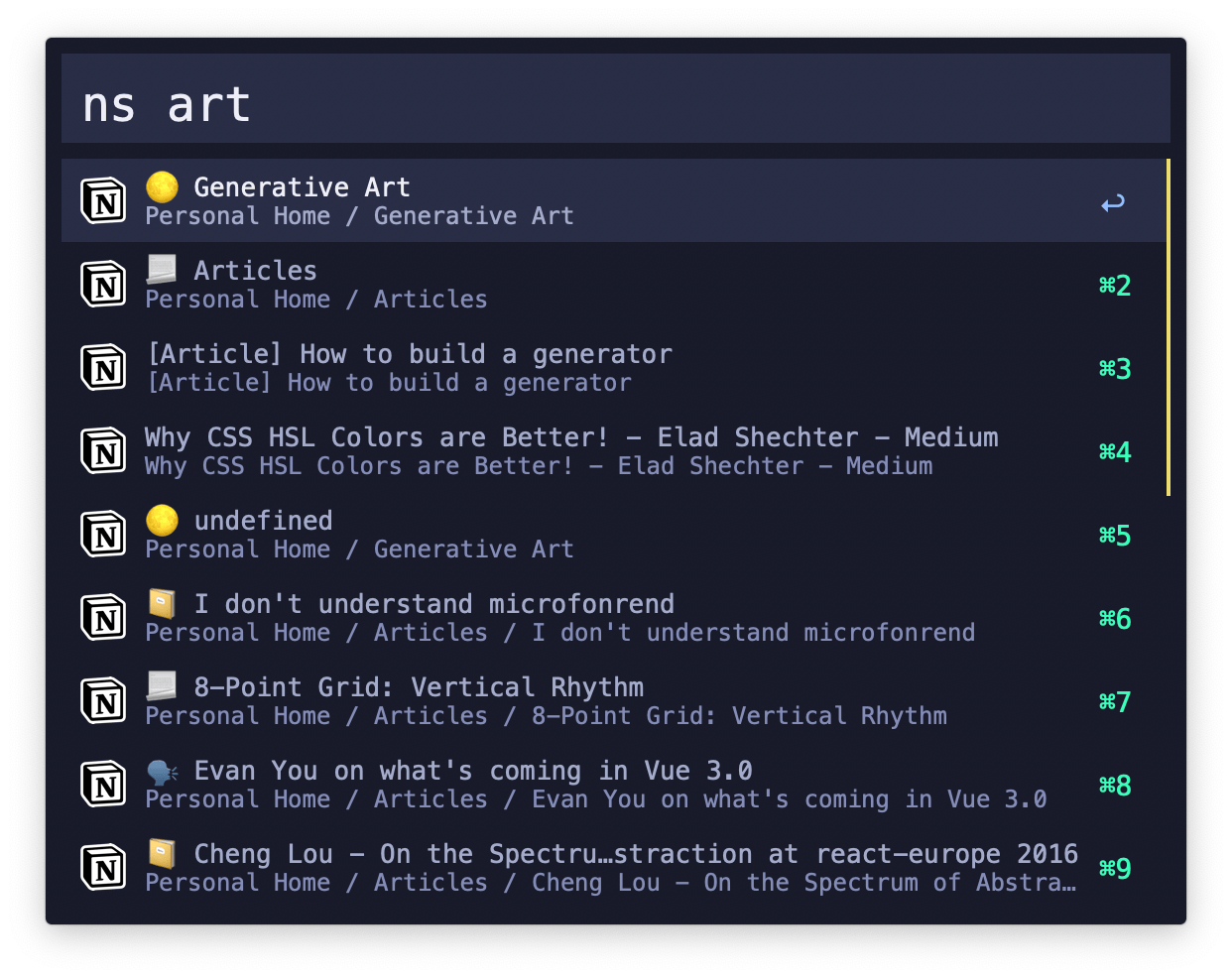 Alfred Notion Search