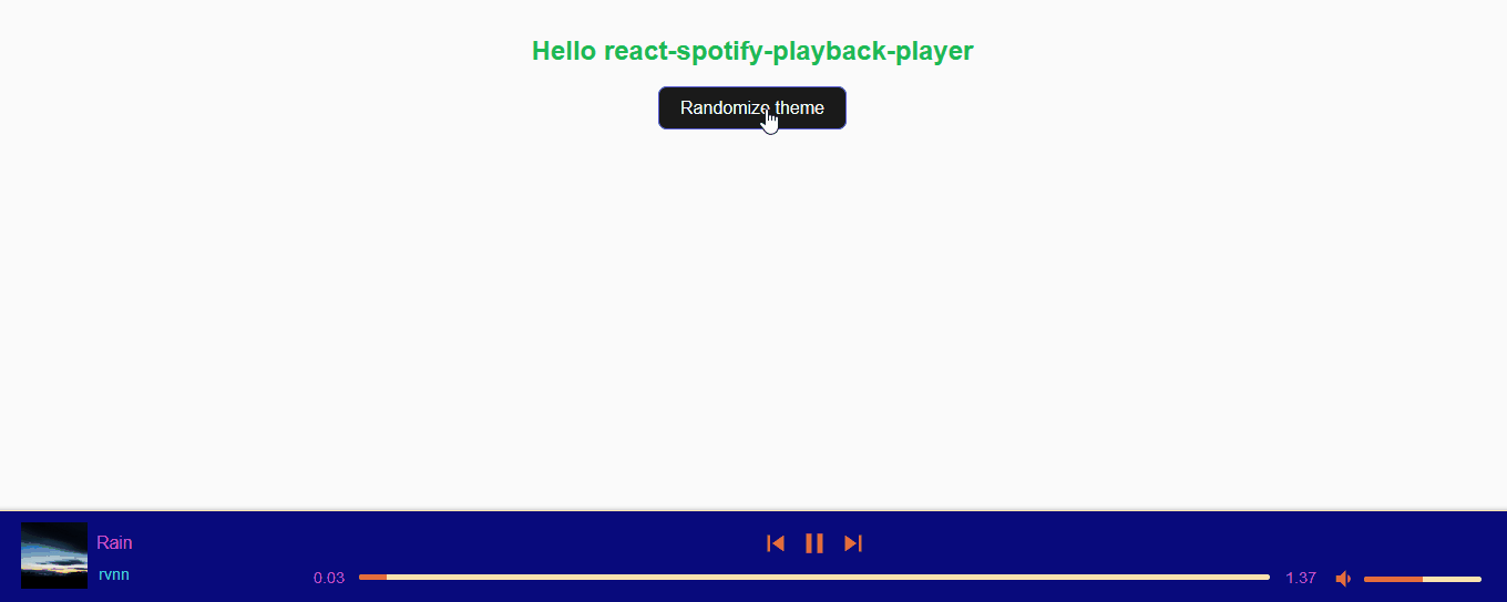reactspotifyplaybackplayer npm