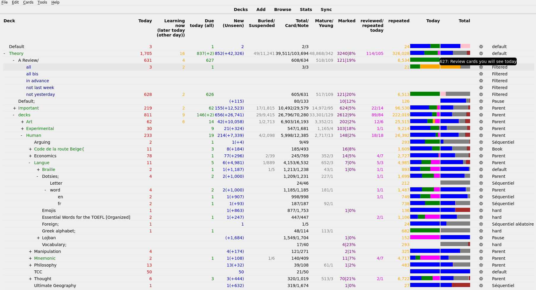 Anki Enhance Main Window