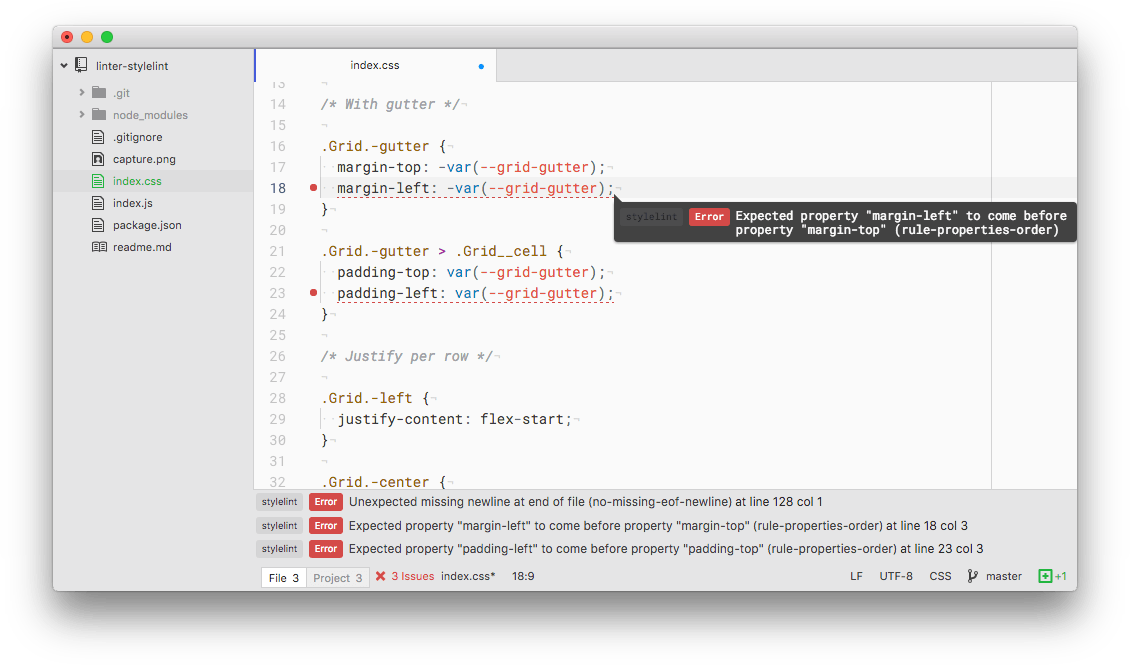 GitHub AtomLinter/linterstylelint A plugin for Atom Linter providing an interface to stylelint.