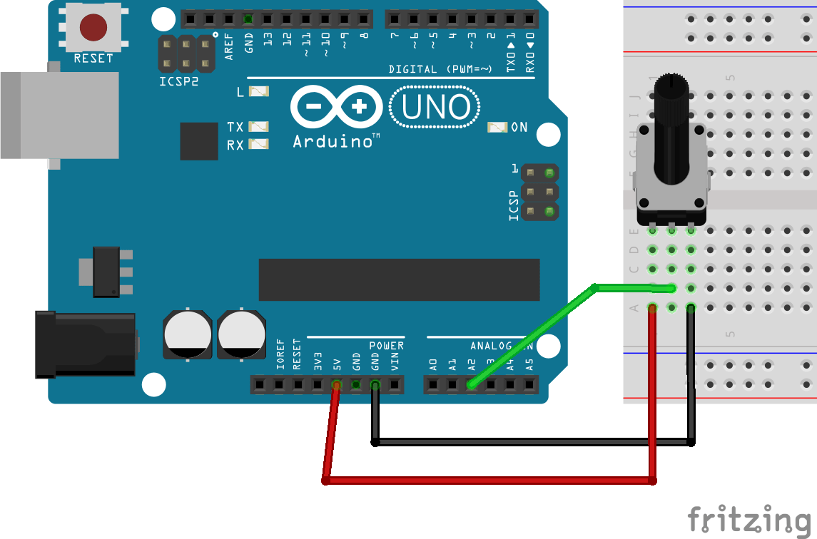 Arduino tutorial 4 Control blinking speed with potentiometer