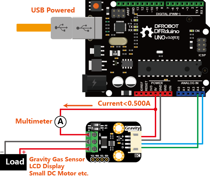 INA219 I2C Digital Wattmeter BiDirectional Current Sensor Voltage