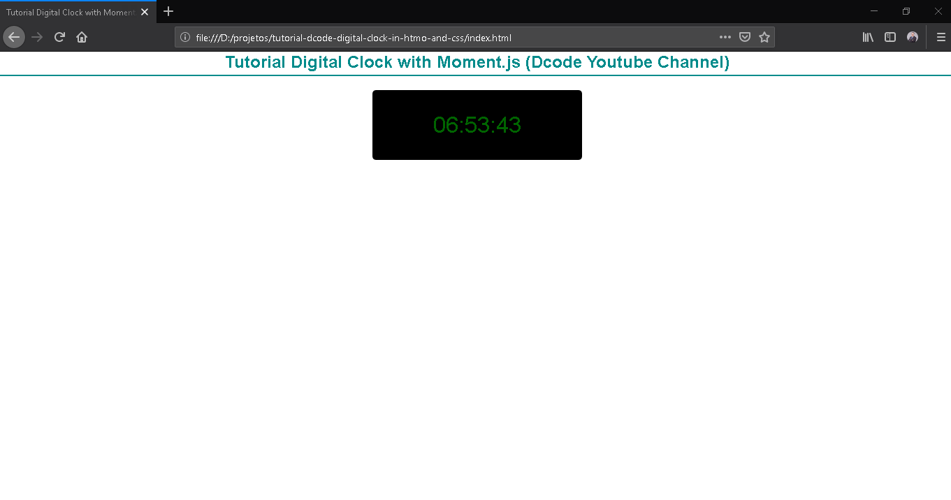 tutorialdecodedigitalclockinhtmlandcss/README.md at master