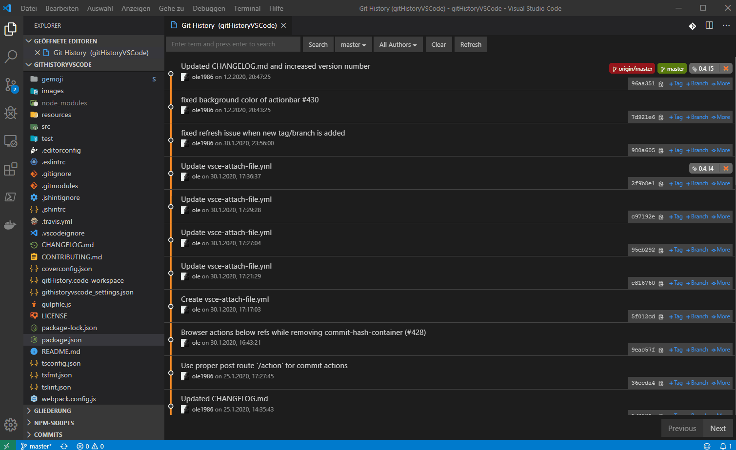 Git History Visual Studio Marketplace