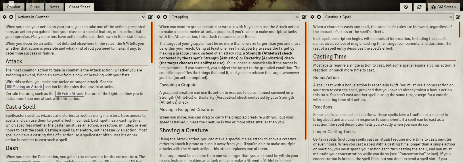 GM Screen Foundry Hub