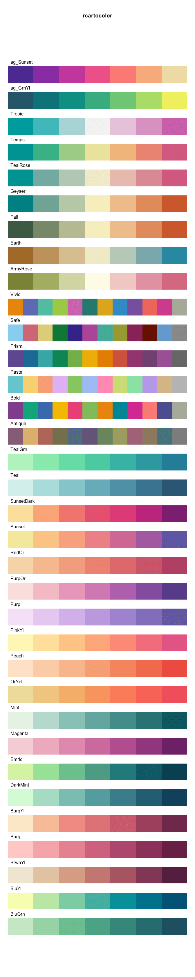 R Color Palettes