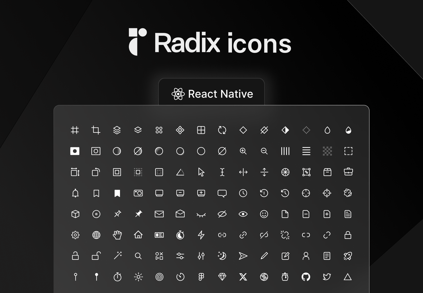 Radixuireactnativeicons NPM npm.io