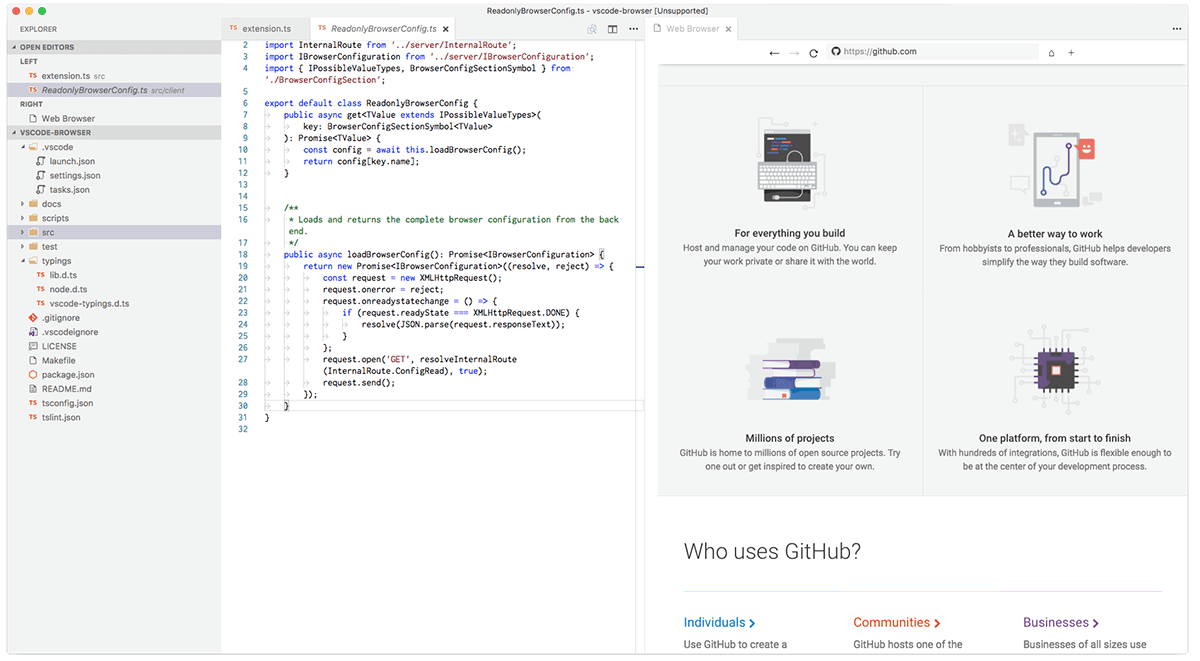 GitHub FabianLauer/chromevscode A web browser integrated in VS