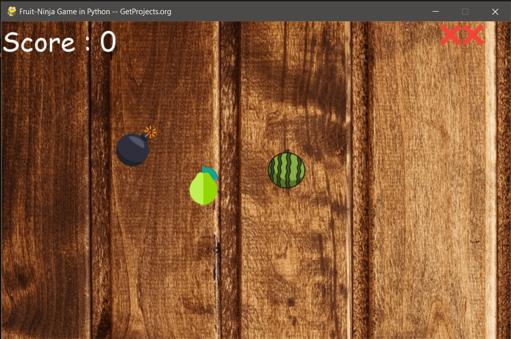 Create Fruit Ninja Game in Python, Download Source Code Get Projects