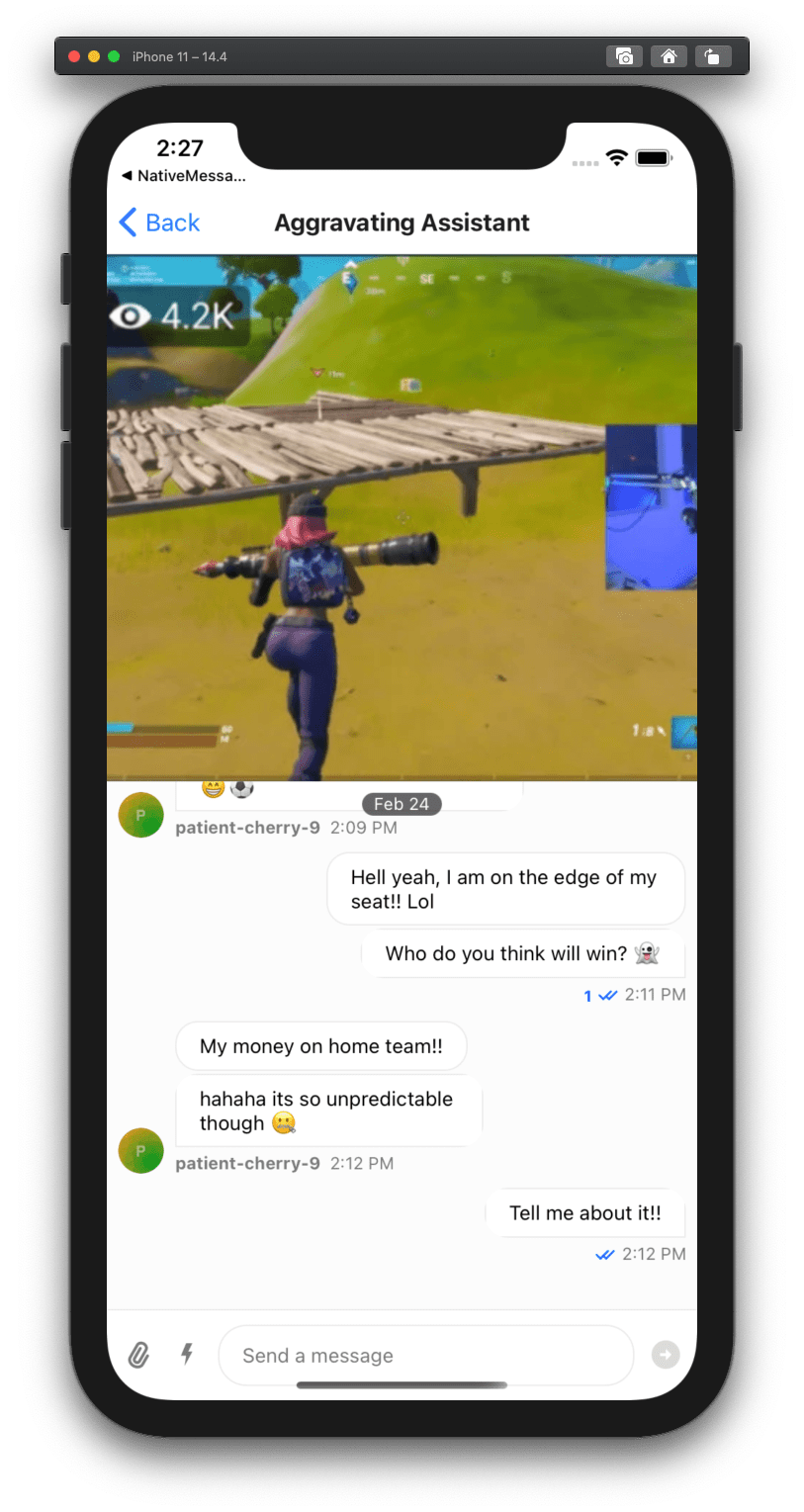 Custom MessageList Stream Chat ReactNative SDK Docs