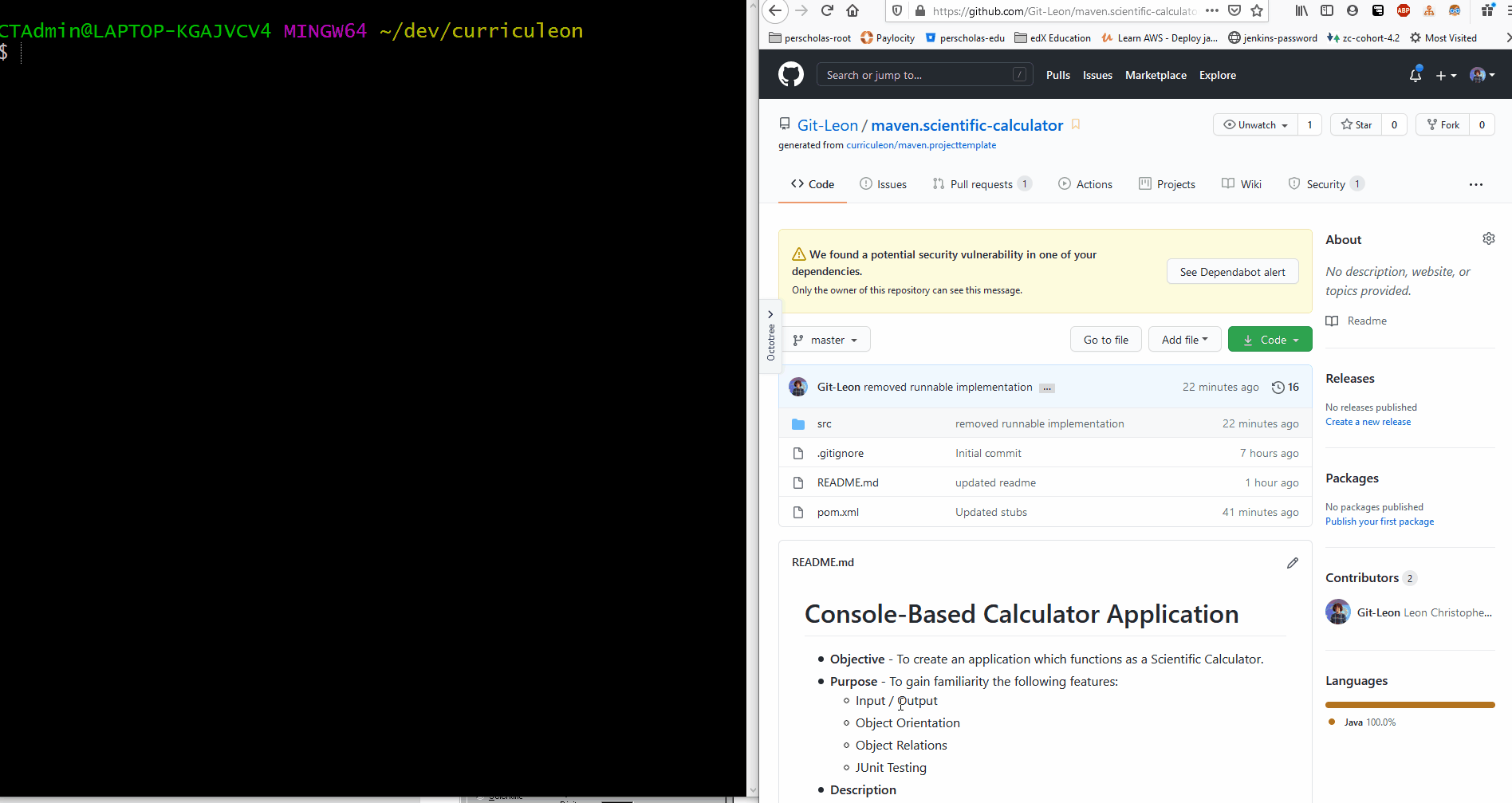 GitHub curriculeon/maven.scientificcalculator