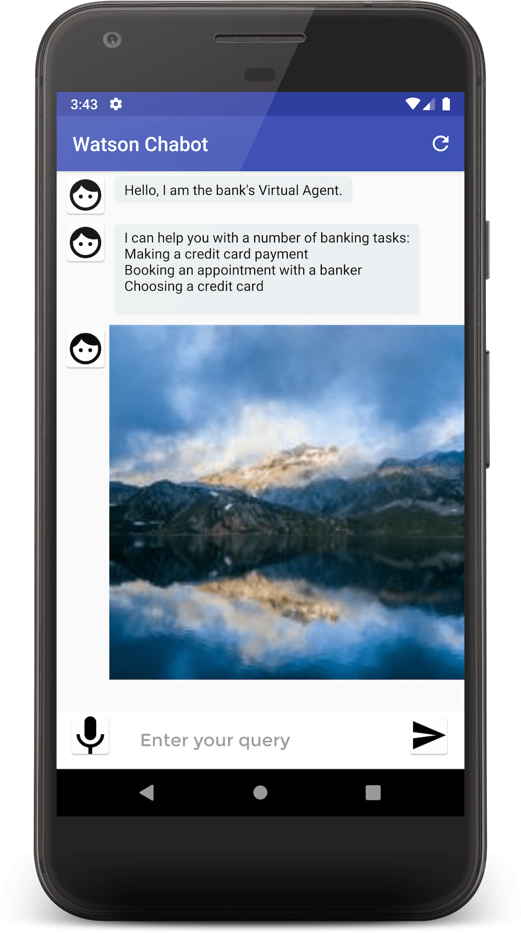 Chatbot Watson Android