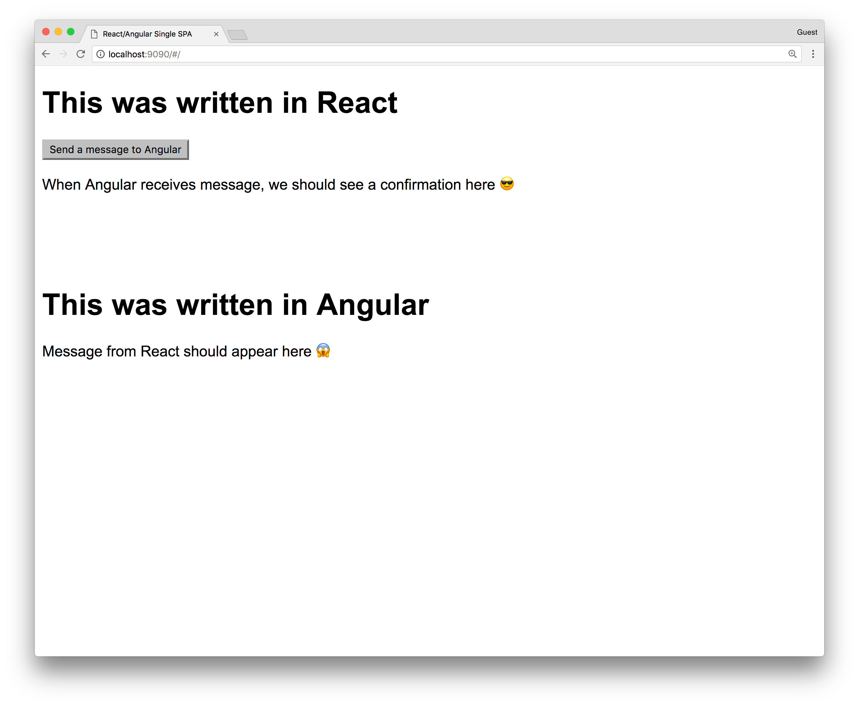 GitHub IvanJov/reactangularsinglespa React and Angular singlespa